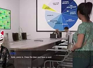 Kate performs a blowjob in hentai style