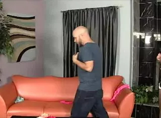 Rebecca Blue Rides Hard While Moaning in Cute Gay Action