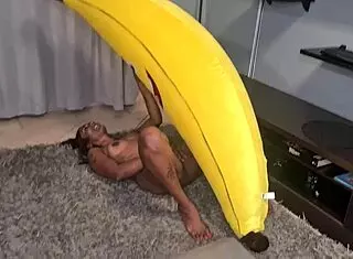 Tattooed desi woman rides banana passionately in close up homemade video
