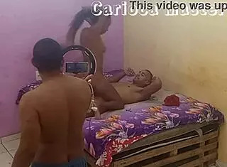 Leo Ogro guides anal fucking of trans with Nicoli Fox