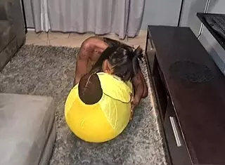 Tattooed desi woman rides banana passionately in close up homemade video