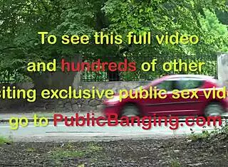 Daring public sex threesome with petite 18+ girl!