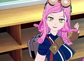 Mei hatsume and shoto todoroki have sex with blowjob and cumshot