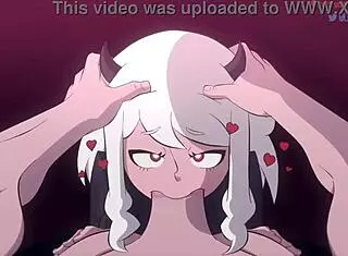 modeus - the lustful demon helltaker big cock tits blowjob