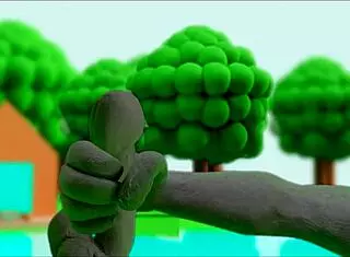 Claymation Character Engages In Intense Masturbation Scene