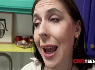 Innocent teen eats grandpa's balls! Wow!