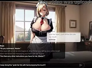 Erotic story with big tits blonde maid Anya AI