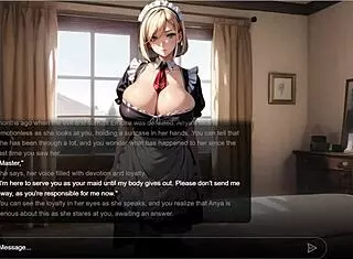 Erotic story with big tits blonde maid Anya AI
