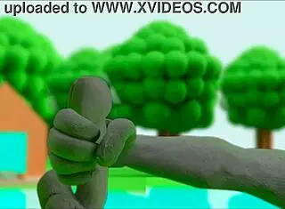 Claymation Character Engages In Intense Masturbation Scene