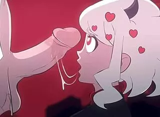 modeus - the lustful demon helltaker big cock tits blowjob