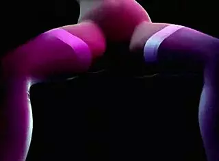 i watch this hot blonde striptease and dance to music in 3d porn, it's so sexy