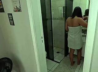 Nymphomaniac Latina Squirts Honey from Pussy While Sweating Shorts in Park