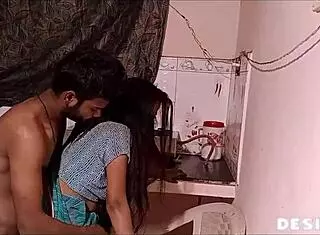 Indian couple’s kinky kitchen anal sex scene with deepthroat and creampie