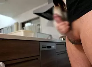 Japanese Milf Handjob Leads to Creampie