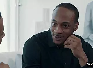 Hot gay action with a massive black cock dominating.