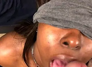 Black Teen Sucks White Cock For Facial Cumshot