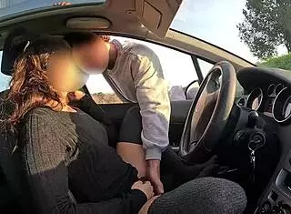 i convinced a skinny brunette stranger to grope my wet pussy while taking a public walk with my couple