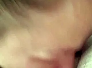 too much cum for her to swallow, making her struggle with every drop