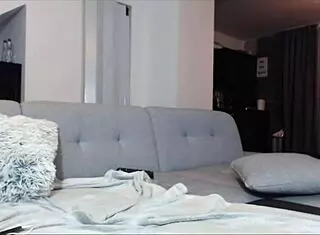 Pregnant Gabriela shows off on webcam with me