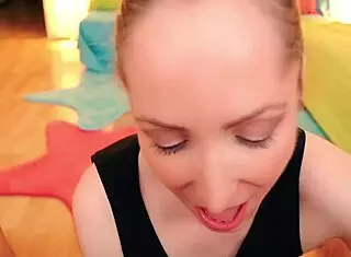 Candymay's big dick and balls licking scene with a big black cock enthusiast