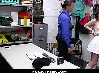 Shoplifter Cooperates With Officer At Work