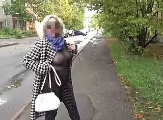 nylon big boobs transparent walk sexy milf crossdressing solo