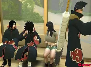 Itachi Fucks Hinata Hard in the Ass and Cums Inside!