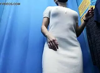 real dressing room: russian milf changes clothes