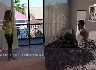 a wife and stepmother 57 with teen brunette cartoon 😊