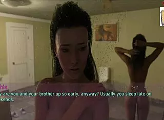 a wife and stepmother 57 with teen brunette cartoon 😊