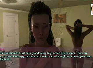 a wife and stepmother 57 with teen brunette cartoon 😊