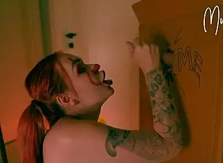 redhead russian milf deepthroats in halloween story