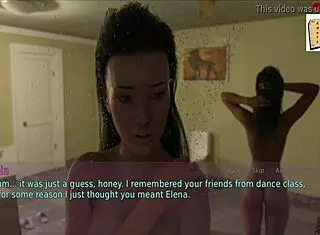 a wife and stepmother 57 with teen brunette cartoon 😊