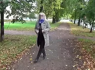 nylon big boobs transparent walk sexy milf crossdressing solo