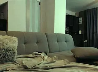 Pregnant Gabriela shows off on webcam with me