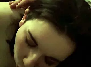 She with big tits gags on my monster cock, then receives a cum facial