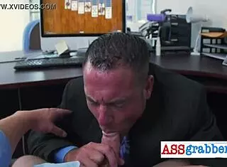 Nasty Hunk Sucked By Muscled Bear Before Threesome.