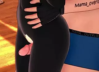 Girlfriend dresses completely as enderman to play in bed hentai 3d minecraft