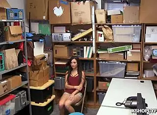 Jade Amber boldly strips and deepthroats the officer's big cock