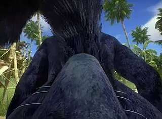 Pov view of two gay wolves fucking in wildlife with big ass and cum.