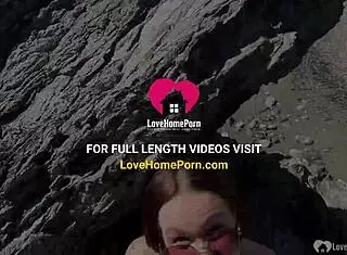 Beach beauty with glasses craved some rough hard sex