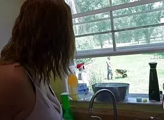 step-mommy's doggystyle creampie with big tits