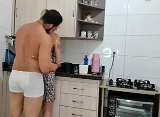 woke up horny and banged the slut in kitchen