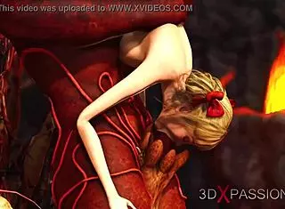 Devil's Playful Encounter with Hot Girl in Hell