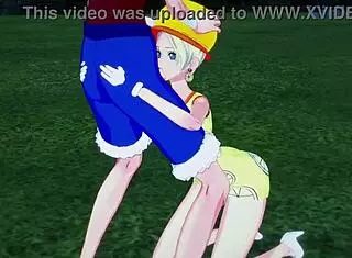 ulti and ms valentine with monkey d luffy in intense one piece hentai