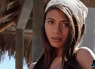 petite asian teen hannah le relaxes naked on ranch for playboy.