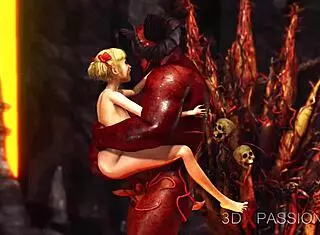 Devil's Playful Encounter with Hot Girl in Hell