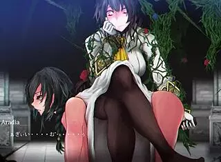 Nora's Futanari Scenes in Hentai Anime Game, Huge Big Tits Cartoon Action