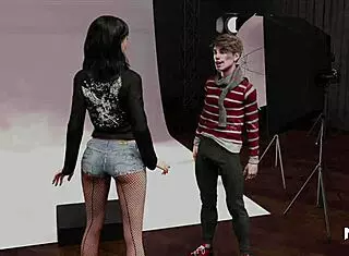 Fashion Model Shows Pussy at Photoshoot