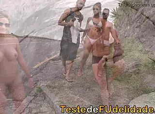 luna oliveira fucked by two on beach